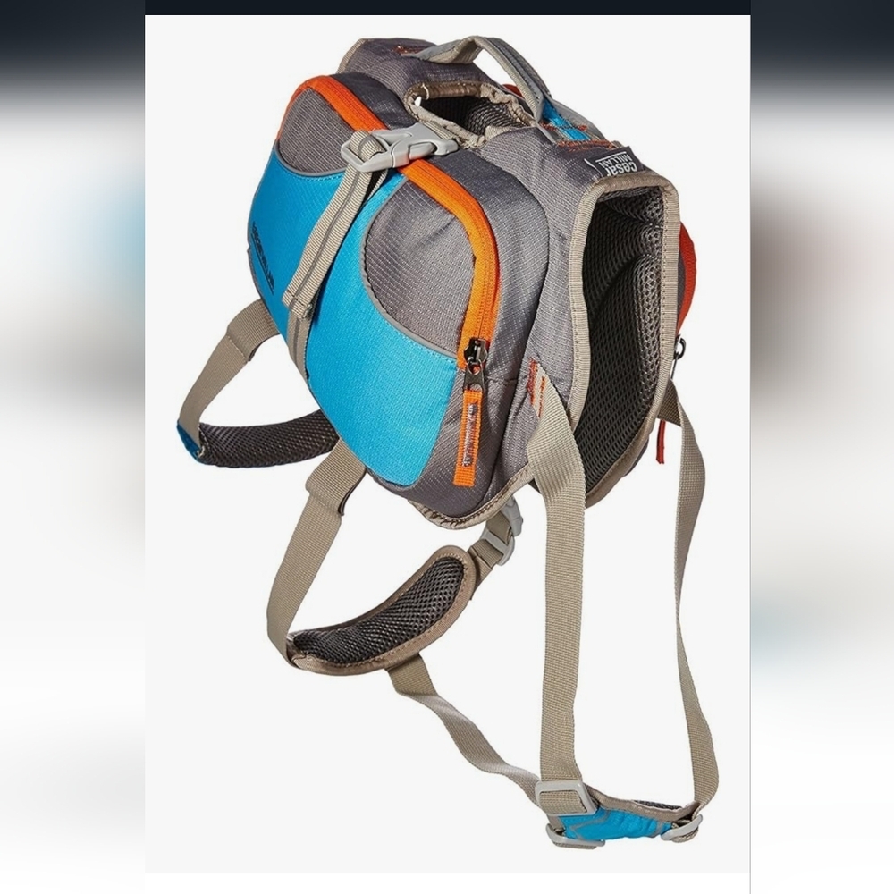 Cesar Millan Blue and Orange Dog Backpack Large NWOT - Picture 4 of 15
